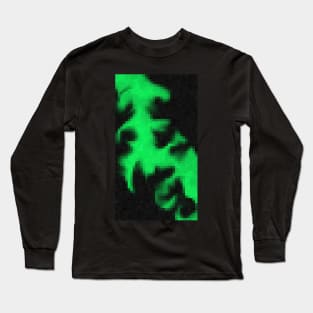 green flame pixel art Long Sleeve T-Shirt